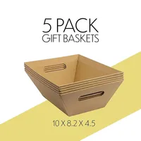 Panier-cadeau en carton personnalisé avec poignées pour mariages et Noël, idéal pour la vente en gros