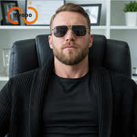 Twooo T1626 Lunettes de soleil tendance décontractées à monture large en métal de luxe léger transfrontalier