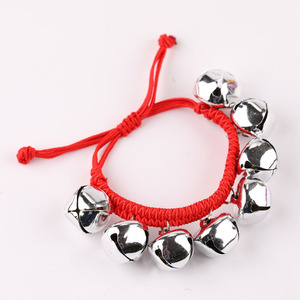 Bracelets de danse pour enfants, clochettes réglables en métal, accessoires pour spectacles de fête, couleurs arc-en-ciel rouge - Product Image 4
