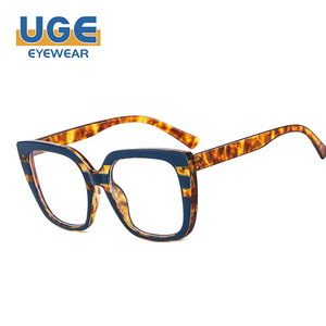 Nouveauté, monture optique surdimensionnée TR90 multicolores à imprimé léopard, lunettes anti-lumière bleue pour ordinateur, pour femmes, usage quotidien - Product Image 4