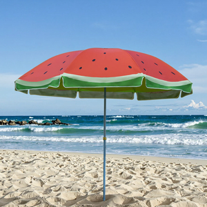 High Quality Custom Designed Printed Advertising Beach Umbrella with UV Protection for Sunshine Beach Days