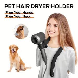 Sèche-cheveux multifonctionnel pour animaux de compagnie avec support de suspension pour le cou, accessoire de toilettage résistant à la chaleur pour chiens - Product Image 4