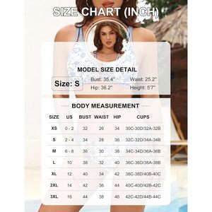 FOXA Ensemble de bikini pour femme, maillot de bain deux pièces à imprimé floral avec découpe et détail cordon de serrage - Product Image 6
