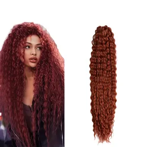 24 дюйма Ariel Curl Синтетические русские волосы, высокое качество, Русалка, глубокая волна, 3 пучка, удлинение косичек, одинарный уток
