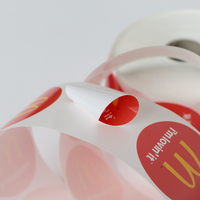 Étiquette de bouteille en papier synthétique imperméable adhésive ronde personnalisée, impression d'étiquettes autocollantes en rouleau avec logo