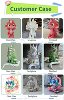 Fabricants de sculptures personnalisées en PRF Modèle de dessin animé Ornements artisanaux Grande mascotte de cadeau d'affaires en fibre de verre pour l'Europe 15-25 jours