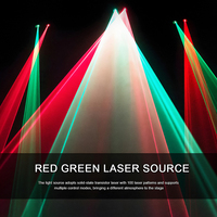 SHEHDS lumière Laser à 2 têtes Mini Laser R & G uniquement éclairage de scène lumière Laser de danse pour bar intérieur Pub Club Party