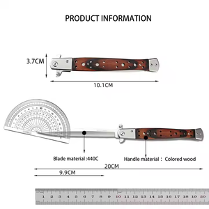 Coltello Pieghevole con Manico in Legno, Lama 440C, per Campeggio, Caccia, Autodifesa, Escursionismo, Sopravvivenza, Regalo EDC - Product Image 2