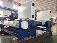 Refroidisseur à vis industriel refroidi par eau, commande PLC, moteur de pompe, système de refroidissement haute efficacité pour usage en processus et en usine