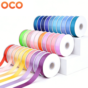 ริบบิ้นโพลีเอสเตอร์หน้าเดียว ขนาด 2.5 ซม. และ 4 ซม. ยาว 100 หลา สำหรับตกแต่งเสื้อผ้า ของขวัญ ห่อดอกกุหลาบอมตะ - Product Image 1