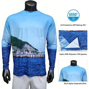 Camiseta de Manga Larga para Hombre con Protección UV UPF 50+, de Secado Rápido y Transpirable, para Trabajo, Equipo, Pesca, Gimnasio y Entrenamiento - Product Image 5