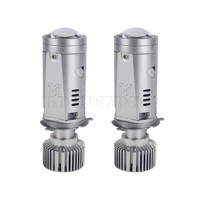 GOODZOOM Mini Proyector Bi-LED para Faros Delanteros, Bombilla H4 22000LM/18000LM, Lente de Proyección Bi-LED para Automóvil