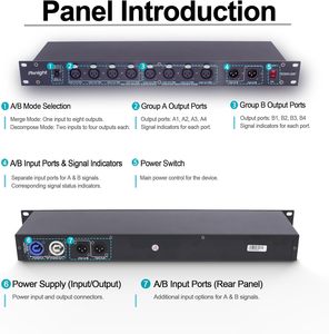 Pknight RDMX-S8F Rack de Touring Todo en Uno de <span class=keywords><strong>19</strong></span> <span class=keywords><strong>Pulgadas</strong></span>, 8 Puertos, 4 Divisores RDM, Controlador ArtNet, Switch de Fibra Gigabit, Doble Entrada, 1 Año de Garantía - Product Image 5