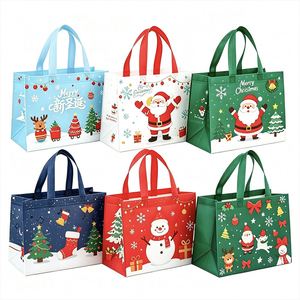 Bolsa de Regalo Navideña Personalizada, Reutilizable y Reciclable, de Tela No Tejida, con Asa Larga - Product Image 1