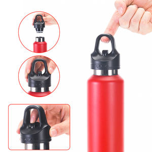 Bouteille d'eau de sport en acier inoxydable de 350ml à double paroi isolée sous vide du logo personnalisé OEM avec une main en une seconde facilement - Product Image 4
