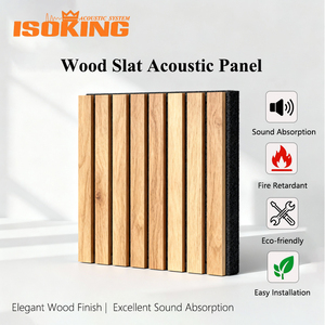 Paneles Acústicos de Madera con Rejillas Tipo Bover de Longitud Personalizada ISOKING, Ideas de Diseño de Pared Acústica con Rejillas para Estudio de Grabación - Product Image 2