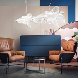<span class=keywords><strong>Lampadario</strong></span> Italiano <span class=keywords><strong>Slamp</strong></span> per Hotel, Lungo LED in Ferro+PVC Bianco+Oro, Moderno Creativo a Forma di Fiore per Ristorante, Camera da Letto, Studio, Soggiorno - Product Image 2