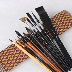 Ensemble de 11 pinceaux à poils d'animaux mélangés Giorgione Factory, manche en bois, poils en nylon, pour artistes - Product Image 5