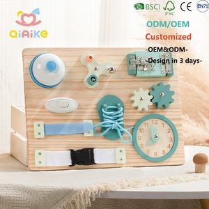 Nuevo Tablero de Actividades Montessori <span class=keywords><strong>para</strong></span> Niños Pequeños, Tablero Sensorial de Madera <span class=keywords><strong>para</strong></span> Habilidades Motoras Finas, Juguetes Educativos de Viaje EN71 - Product Image 1