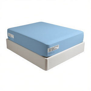 Sábana Ajustable 100% Algodón Azul Claro Individual Francés 90x190cm - Product Image 3