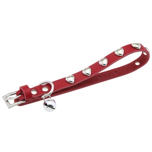 <span class=keywords><strong>Collar</strong></span> de amor de cuero para gatitos y cachorros, correas remachadas con corazón de gato, campana ajustable, <span class=keywords><strong>Collar</strong></span> para perros y Mascotas - Product Image 3