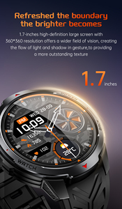 Montre connectée d'extérieur KT88 2025 avec grande batterie de 1100 mAh, IP68 3ATM, Android, IPS, contrôle de la musique, 11 modes sportifs, <span class=keywords><strong>fonction</strong></span> lampe de poche - Product Image 6