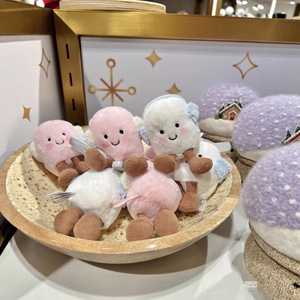 Divertidos y Cálidos Orejeras de Peluche Rosa y Blanco con Relleno de Algodón PP, Novedad de Navidad 2025, Muñeco de Peluche - Product Image 3
