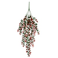 Plante artificielle suspendue, fausse plante verte en rotin, eucalyptus mural, plante grimpante décorative d'extérieur