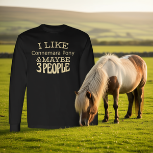 Camiseta de Manga Larga con Diseño de Pony Irlandés para Adultos, Unisex, Cuello Redondo, Algodón, Promocional - Product Image 3