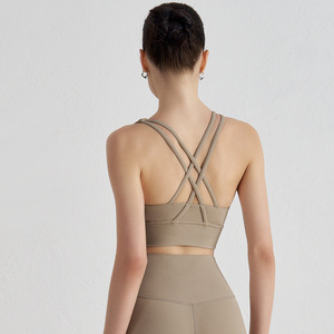 Soutien-gorge de sport en nylon pour femme, personnalisable avec logo, rembourré, pour yoga, fitness, pilates, gym <span class=keywords><strong>et</strong></span> entraînement - Product Image 6