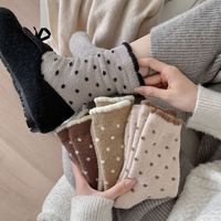 Chaussettes épaisses pour femmes pour garder les pieds au chaud en automne et en hiver, avec une touche de polaire, chaussettes d'intérieur mignonnes pour femmes