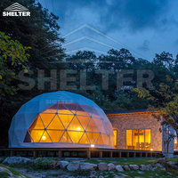 Dropshipping Dômes géodésiques 5 étoiles Dôme de glamping Maison Hôtel 8 M avec toile isolée Dôme de luxe en pvc Tente Domo
