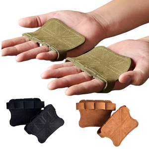 Guantes Deportivos de Medio Dedo de Cuero Vacuno Antideslizantes para Levantamiento de Pesas, Gimnasio y Entrenamiento al Aire Libre, 9 Colores, Venta al Por Mayor - Product Image 1