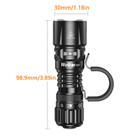 Lampes de poche LED haute luminosité 1300lm, torches rechargeables, batterie 18350, lampe torche durable 75H, longue portée avec pince à arc