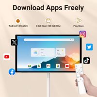 HYA 32 Inch Portable Smart TV Layar Monitor Pintar Portabel Mode Game untuk Laptop/Tablet-HDTV Layar Sentuh 10 Titik 4-6 Jam