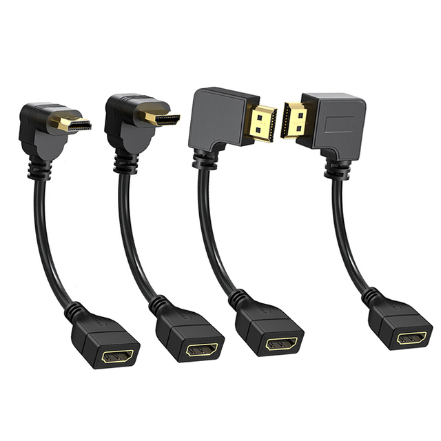 1080P HDMI Extender Cable 90 Degree Angle Male to Female Extension Cord for PC TV DVD Monitor Projector Consumer Electronics