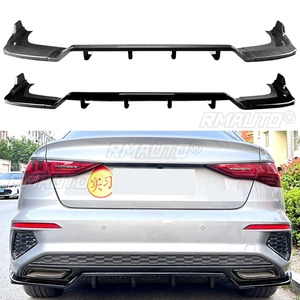 สปลิตเตอร์กันชนหลัง ดิฟฟิวเซอร์กันชนหลัง ฝาครอบป้องกันสำหรับ Audi A3 8Y Sline Sedan 2021-2024 อุปกรณ์ตกแต่งรถยนต์ - Product Image 2