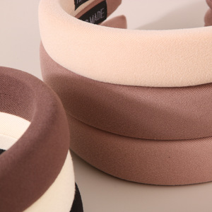 Fascia per <span class=keywords><strong>Capelli</strong></span> Coreana di Design all'Ingrosso, Personalizzata con <span class=keywords><strong>Spugna</strong></span> Imbottita, per Donna e Ragazza - Product Image 4