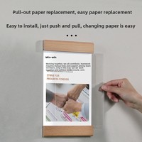 Cadre photo mural A4 en bois massif sans perçage pour professeur, affiche de coach, affichage de certificat, avec tailles personnalisées