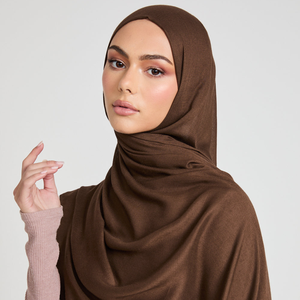 Lightweight Breathable Soft Cotton Rayon <b>Viscose</b> Woven Modal <b>Hijab</b> Scarf Shawl Traditional Muslim Women's Accessory - Product Image 3