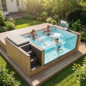 Solución Compacta de Piscina para Jardines Pequeños con Calefacción y Jets - Product Image 1