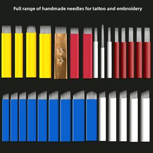 Lámina <span class=keywords><strong>de</strong></span> Agujas para Tatuaje Hechas a Mano con Tres/Cinco Agujas, Cuchillas <span class=keywords><strong>de</strong></span> Sombreado Semipermanentes para Cejas y Tatuajes - Product Image 1