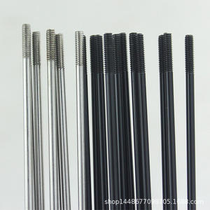 Rayons en acier inoxydable noir 14G avec embouts en laiton de 12 mm pour vélos de montagne et de route - Product Image 4