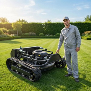 Tondeuse à gazon professionnelle de qualité industrielle, 4 temps, 22 CV, 22 1000 mm, télécommandée, sur chenilles, lame rotative, éjection arrière pour jardin - Product Image 3
