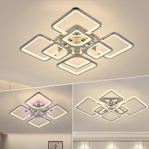 Modern APP Remote Control Acrylic Square Fancy Ceil Lamp Living Room Bedroom Home 160W Luxury LED Ceiling Lights