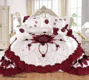 Sang trọng 6 cái cotton đám cưới <span class=keywords><strong>Comforter</strong></span> <span class=keywords><strong>Set</strong></span> cho vua giường - Product Image 1