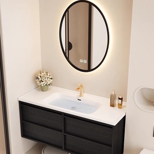 Modern smart bathroom cabinet set French retro integrated ceramic basin washbasin <b>bath</b> - Product Image 1