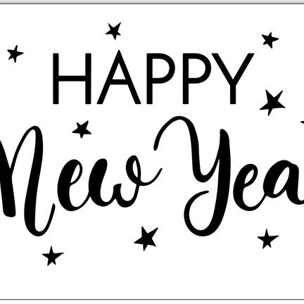Happy New Year (Black)