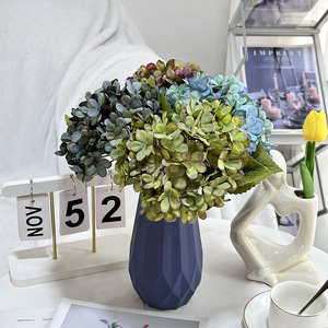 Queyiyi <b>Flowers</b> Artificial Hydrangea 5-Petal Silk <b>Flower</b> Home Decor Wedding Props - Product Image 2
