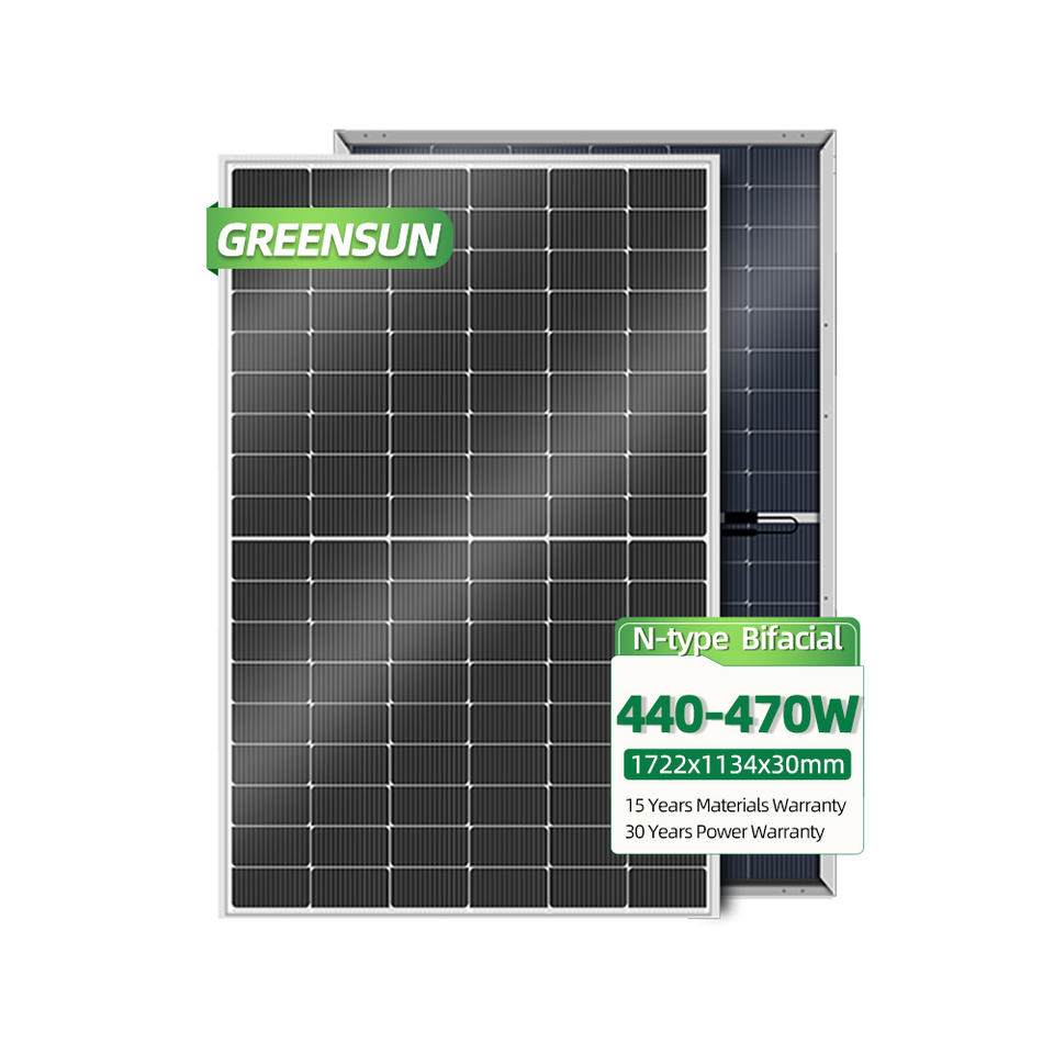 N Type Topcon Bifacial Solar Panels 440w 450w 460W 470W Monocrystalline ...